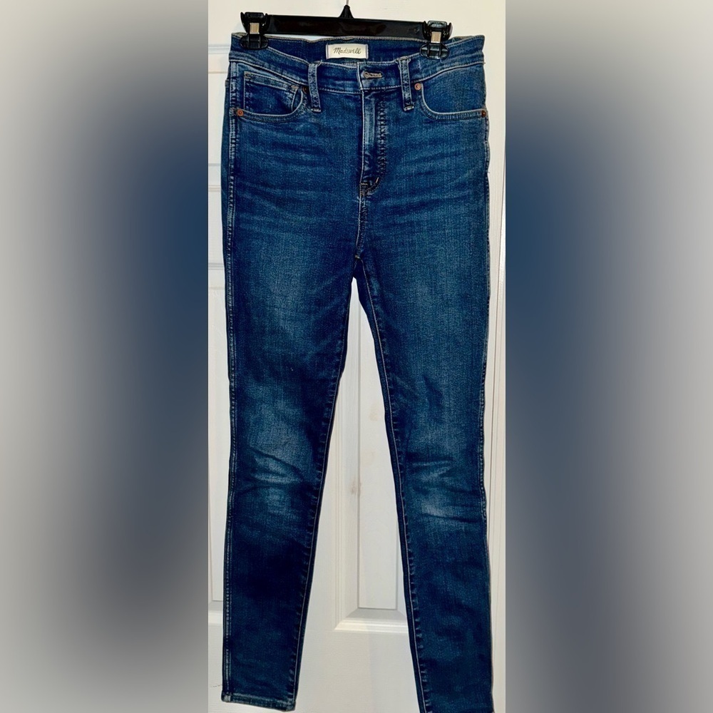 Madewell 10” High Rise Skinny Medium Wash Jeans Size 26T - Picture 6 of 9